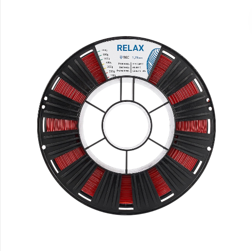 Пластик RELAX REC, 1.75мм, прозрачный-красный
