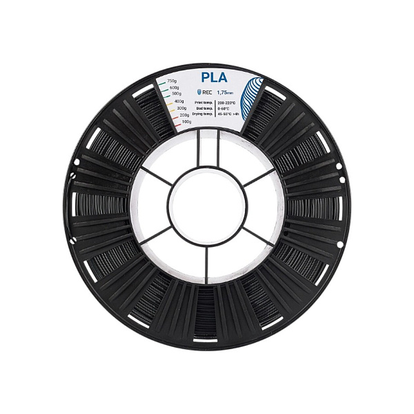 Пластик PLA, REC ,1.75мм, черный