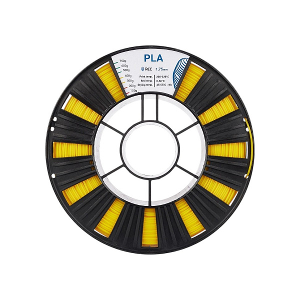 Пластик PLA, REC ,1.75мм, желтый