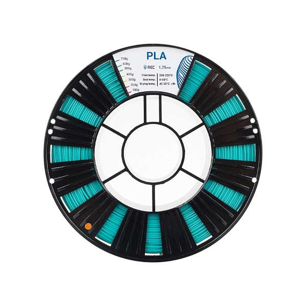 Пластик PLA, REC ,1.75мм, бирюзовый