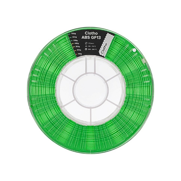 Пластик Clotho ABS, 1.75мм, 750 гр., зеленый