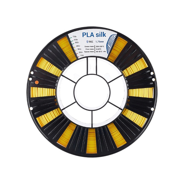 Пластик PLA Silk REC, 1.75мм, золотистый