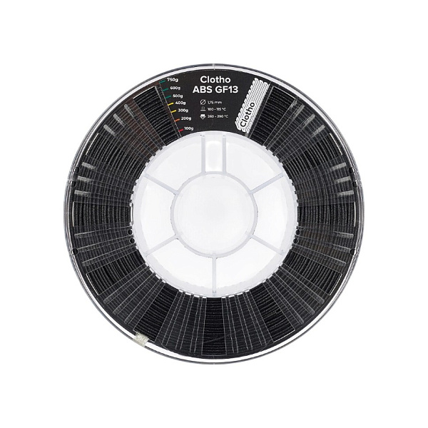 Пластик Clotho ABS, 1.75мм, 750 гр., черный