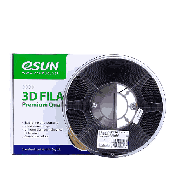 Пластик для 3D печати eSUN ePA-CF Нейлон с углеволокном, 1 кг, черный