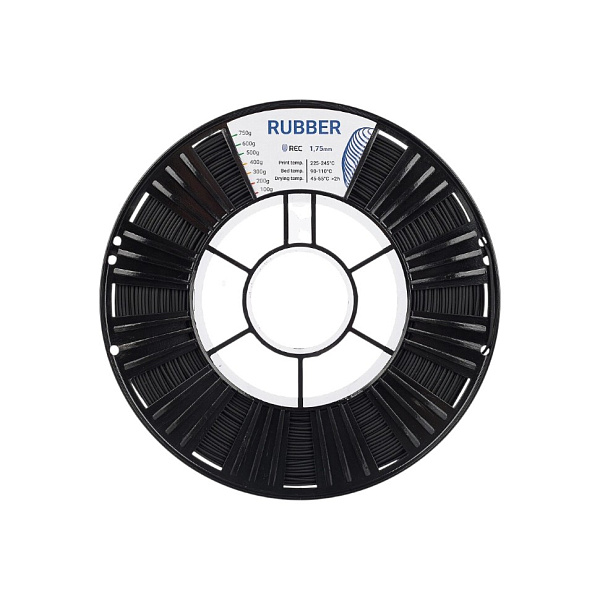 RUBBER пластик REC, 1.75мм, чёрный