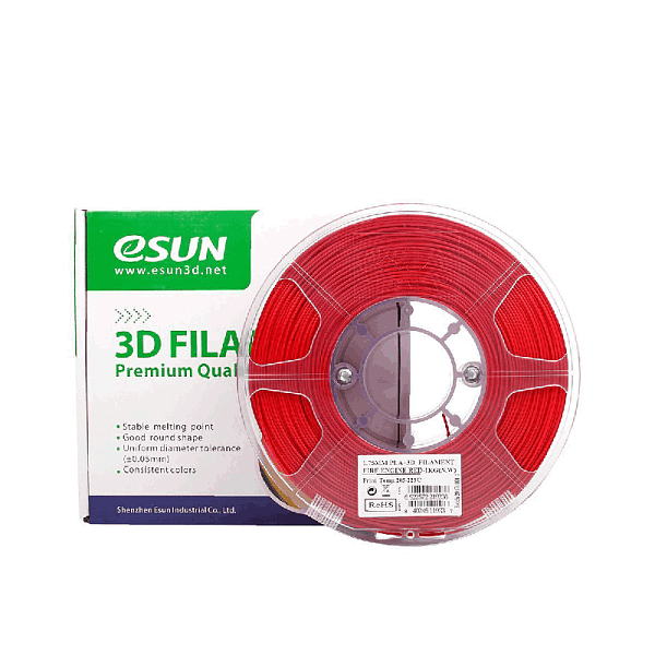 Пластик для 3D печати eSUN PLA+ 1кг, сигнальный красный