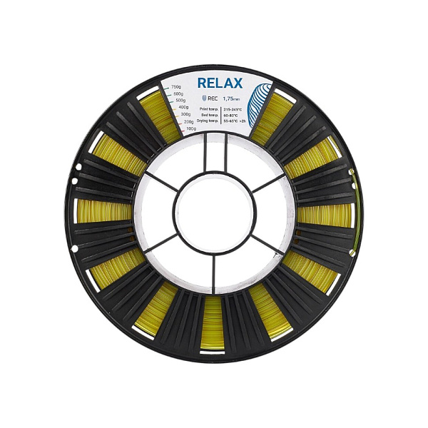 Пластик RELAX REC, 1.75мм, прозрачный-желтый