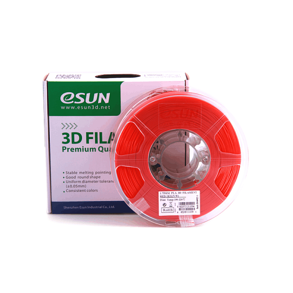 Пластик для 3D печати eSUN PLA 1кг, красный
