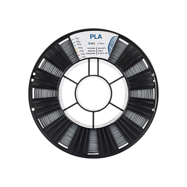Пластик PLA, REC ,1.75мм, серый