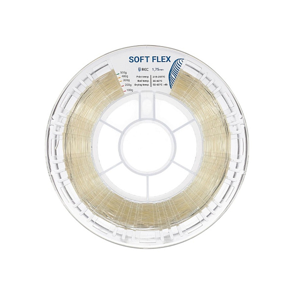 Soft Flex пластик REC 1.75мм, прозрачный