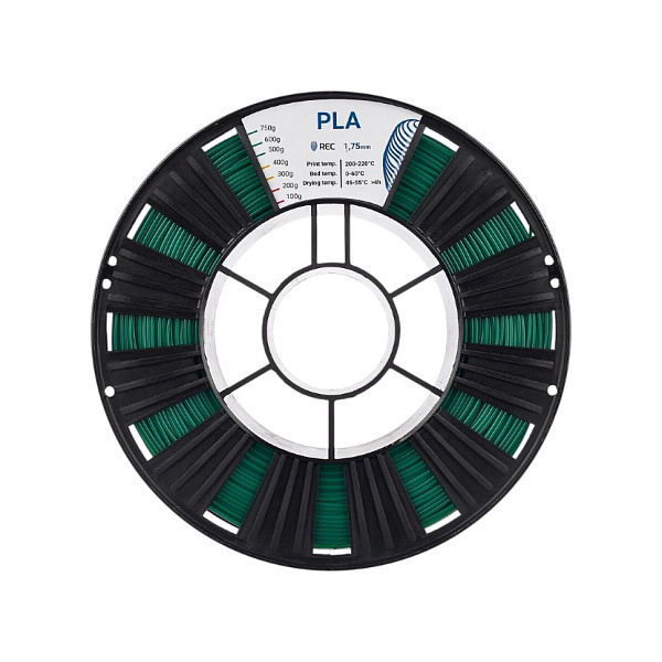 Пластик PLA, REC ,1.75мм, зеленый