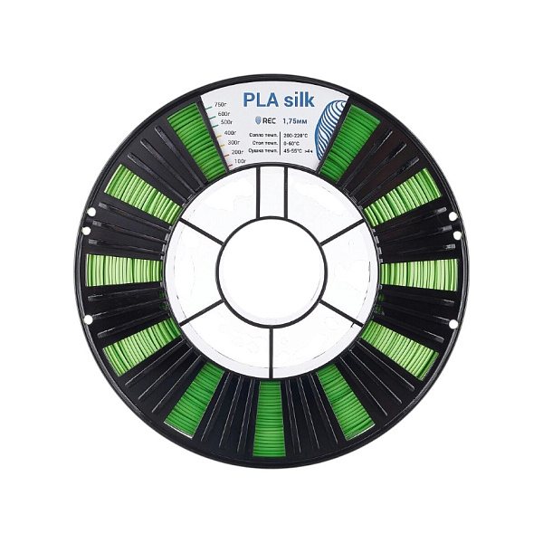 Пластик PLA Silk REC, 1.75мм, зеленый