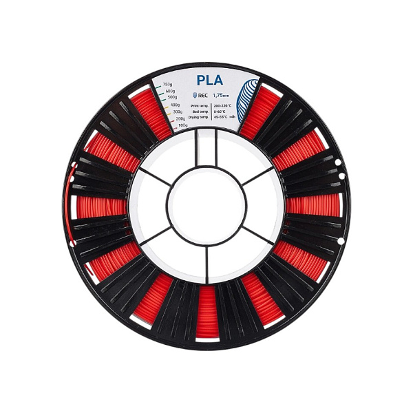 Пластик PLA, REC ,1.75мм, красный