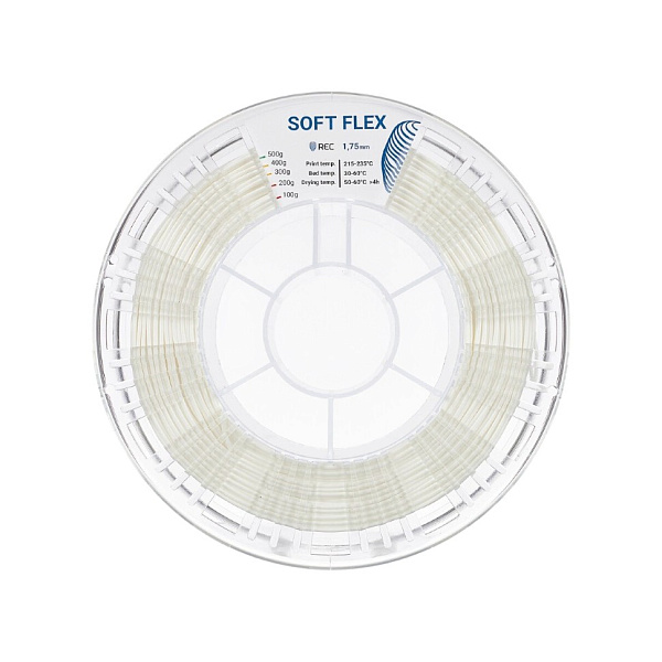 Soft Flex пластик REC 1.75мм, белый