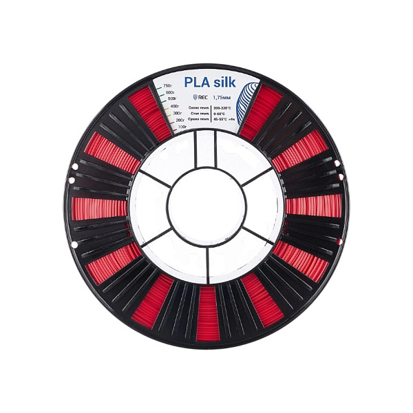 Пластик PLA Silk REC, 1.75мм, красный