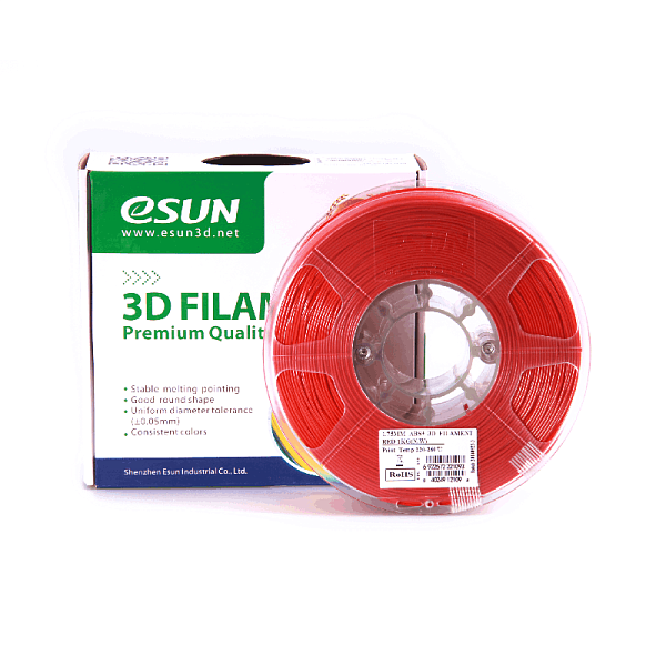 Пластик для 3D печати eSUN  ABS+  1кг,  красный