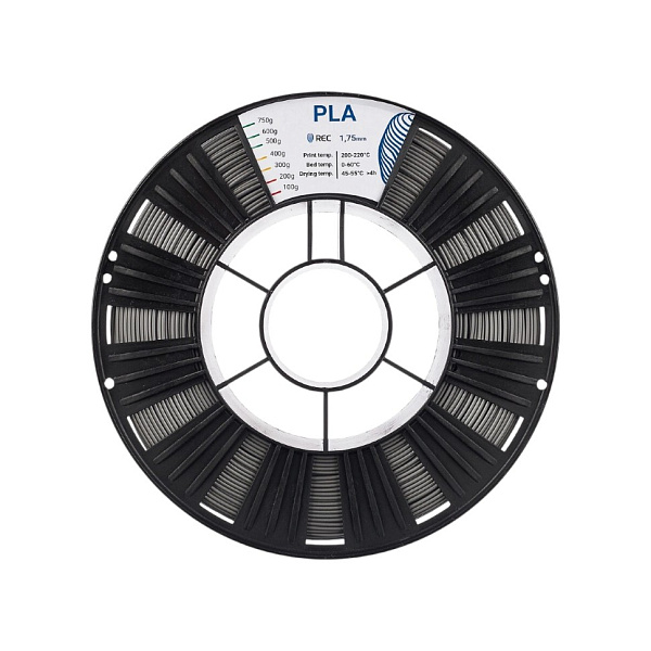 Пластик PLA, REC ,1.75мм, серебристый